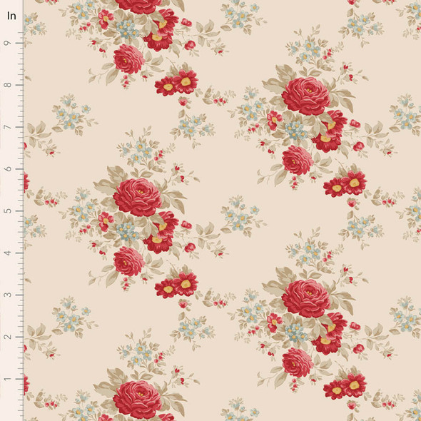 Pre-Order Tilda Merry Little Christmas Carol Cream 100637 | SOLD BY THE HALF-YARD