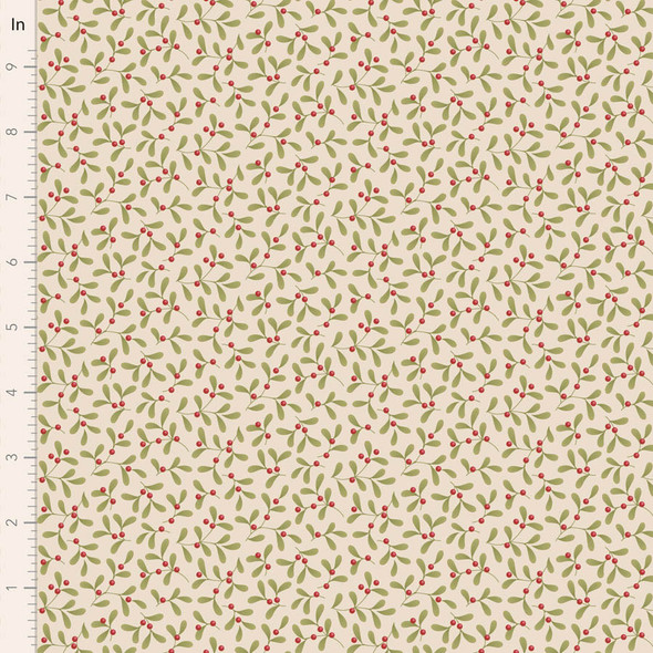 Pre-Order Tilda Merry Little Christmas 100639 Mistletoe Cream| SOLD BY THE HALF-YARD