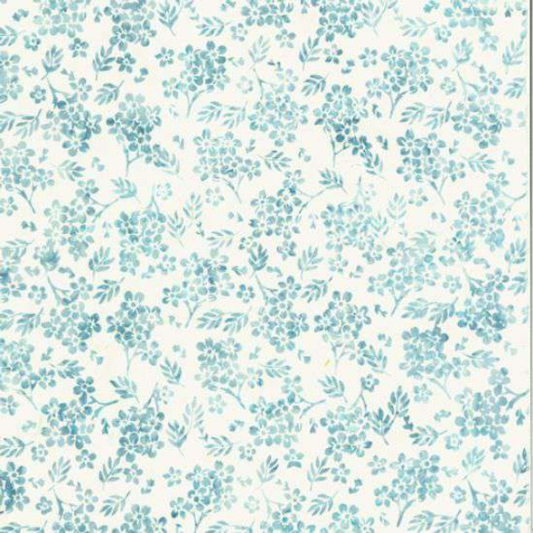 Hoffman Bali Batik U2452-16 Small Floral Sky Blue  |Per Half-Yard