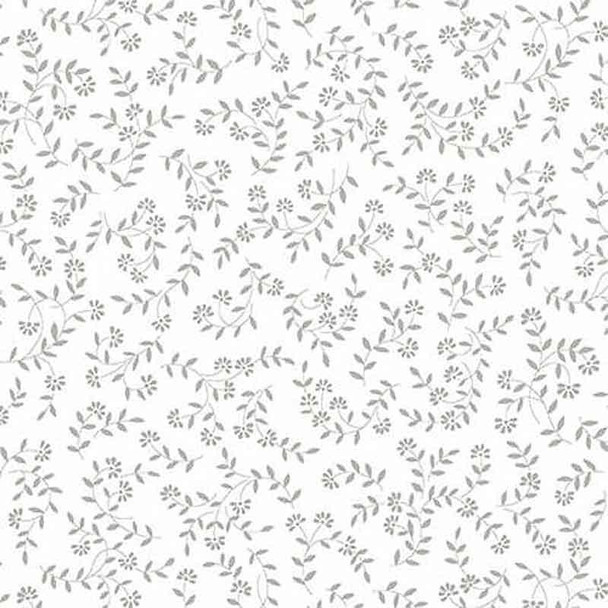 Henry Glass Quilters Flour III 9944-01W Vine Pigment White | Per Half Yard