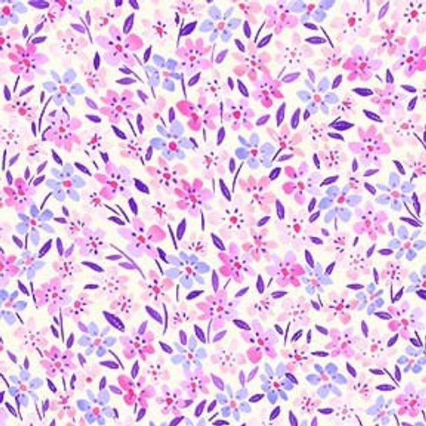 Michael Miller Fly By Butterfly CX10665 Pink Floral Array | Per Half Yard