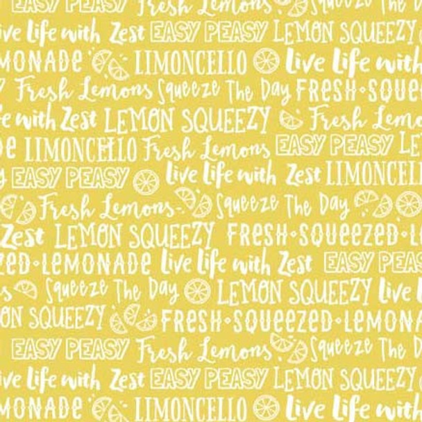 Michael Miller Lemon Fresh DC10563 Yellow Easy Peasy | Per Half Yard