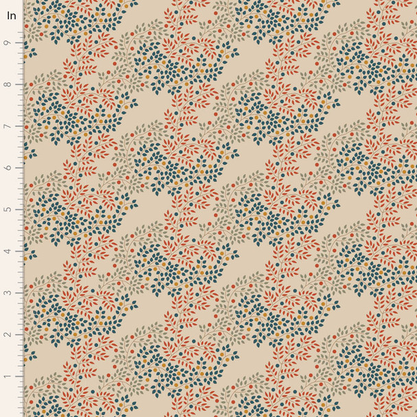 Tilda Hometown 100462 Berry Tangle Rust| Per Half Yard