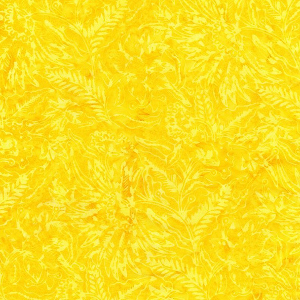 Timeless Treasures Tonga Gumdrop Batik - Lemon Sketched Flowers | Sold By Half-Yard