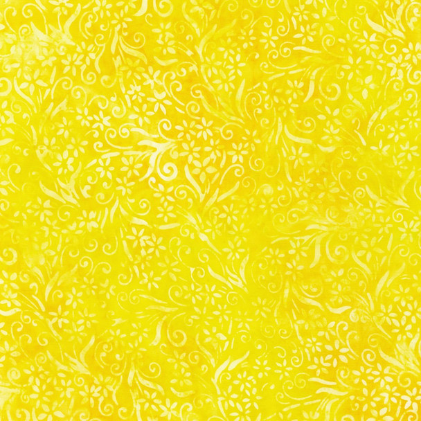 Robert Kaufman Artisan Batiks Floral Wave AMD-21623-5 Yellow | Sold By Half-Yard