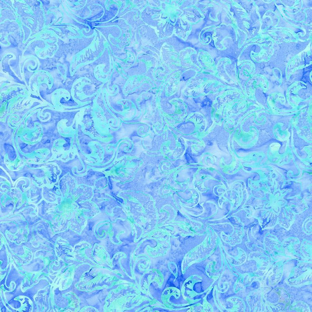 Timeless Treasures Tonga Batik B1760 Sky Vintage Vines | SOLD BY THE HALF-YARD