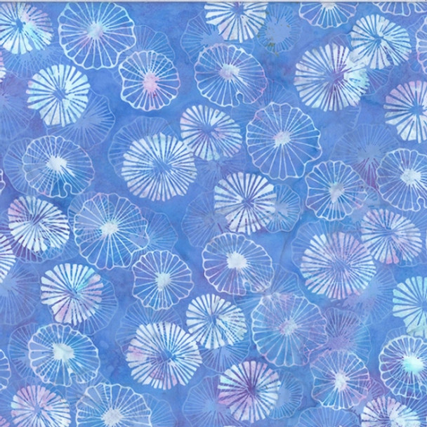 Hoffman Bali Batik U2493-451 Cornflower Lily Pads | Per Half-Yard