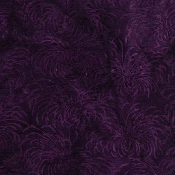 Island Batik 112221480 Spider Mum-Purple Wine | Per Half Yard
