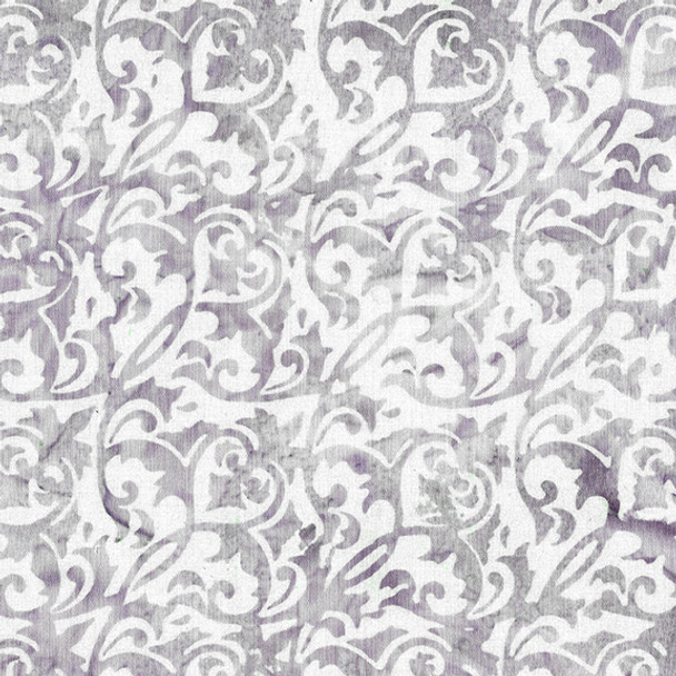 Island Batik Foulard Scrollwork White 122246700 | Per Half Yard