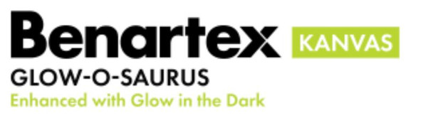 Benartex Glow-O-Saurus Mini Dino Skeltons Turquoise 12970G-84 Glows In The Dark | Per Half Yard