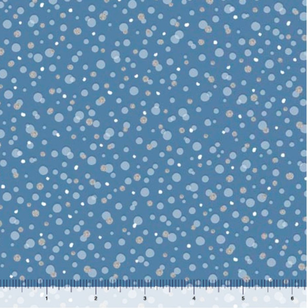 QT Fabrics Winter Solstice by Turnowsky 29691-W Blue Grey Dots | Sold By Half-Yard