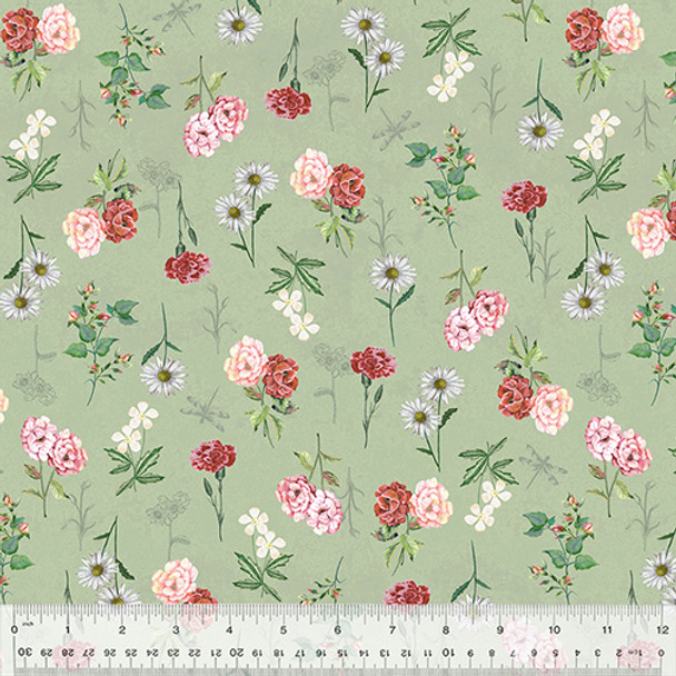 Windham Butterfly Collector Botany Floral 53611-6 Matcha | Per Half Yard