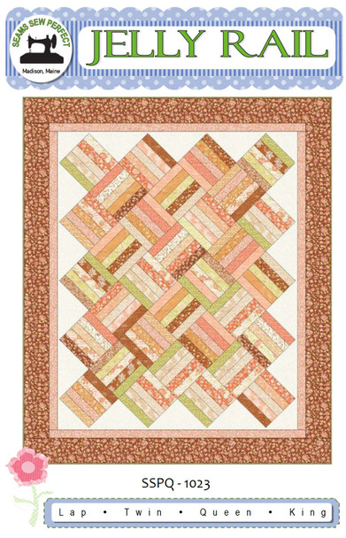 Jelly Rail Quilt Pattern |  Great for Strips and Jelly Rolls | Choose from 4 Sizes