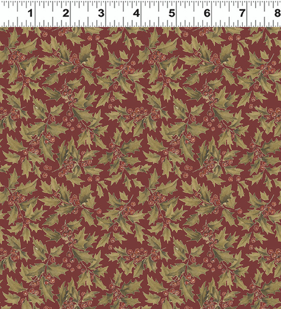 red holly berry fabric