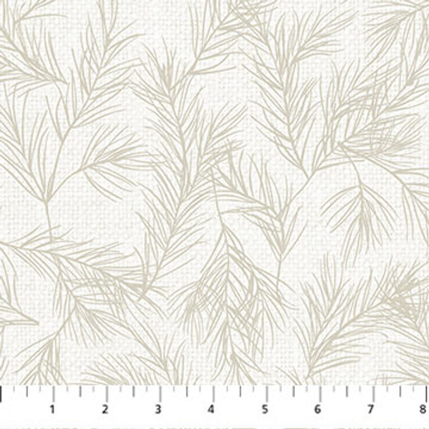 Northcott White Linen Christmas 25432-10 Off White Multi Pine Needle Blender| Per Half Yard