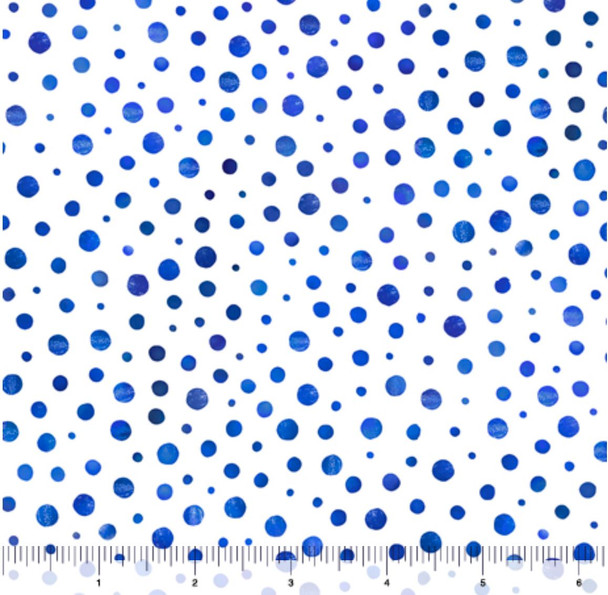 QT Fabrics | Blossoms of Blue 29871-Z Blue Dots | Sold By Half-Yard