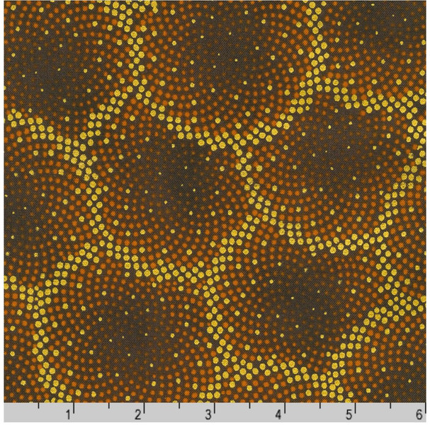 Robert Kaufman Autumn Fields SRKM 21576-323 Walnut Metallic| SOLD BY THE HALF-YARD