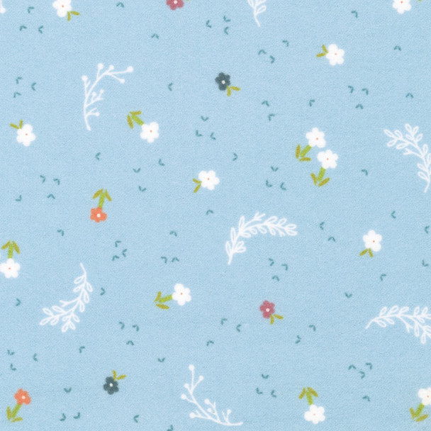 Robert Kaufman Winter Days Flannel Baby Floral SRKF-21751-390 Breeze | Sold By Half-Yard