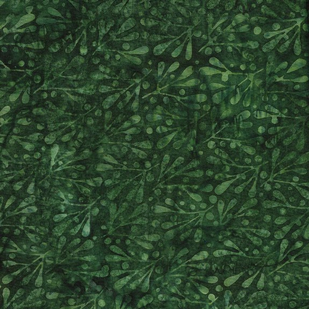 Island Batik Let It Snow | Mistletoe Green Pine Nut | Per Half Yard