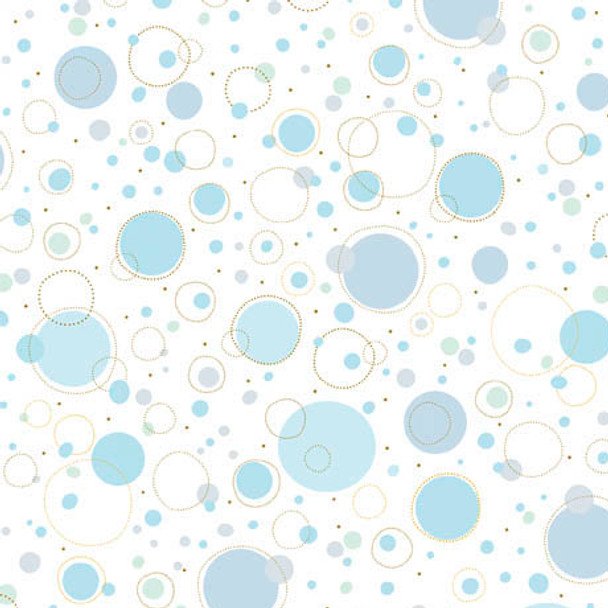 QT Fabrics | Darling Duckies 29714-Z Bubbles Blue White | Sold By Half-Yard