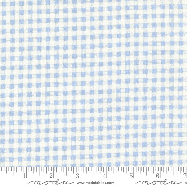 Moda Blueberry Delight by Bunny Hill Designs 3038-11 Sky Blue Gingham Check Plaid | Per Half Yard