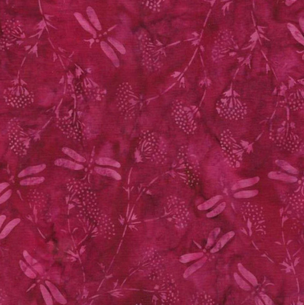 Island Batik Sunny Meadow 122206185 Queen Annes Lace Magenta | Per Half Yard