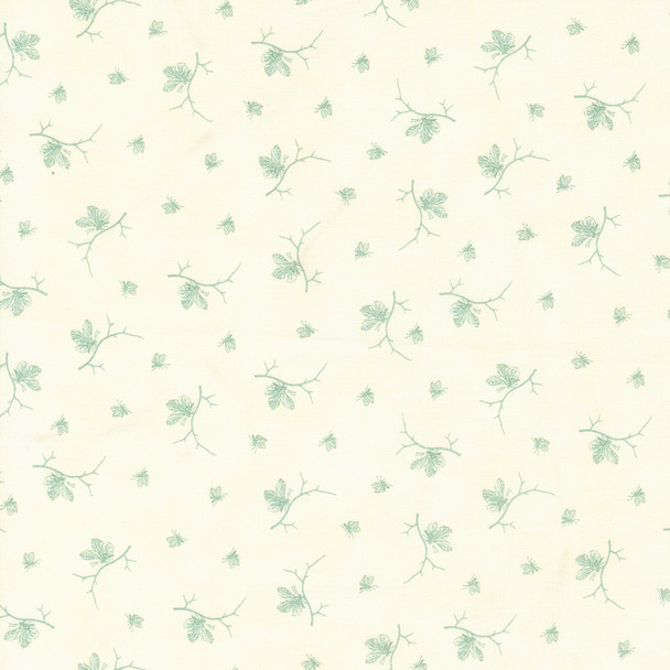 Moda Collections for a Cause: Etchings 44338-21 Brave Butterfly Parchment Aqua | Per Half Yard