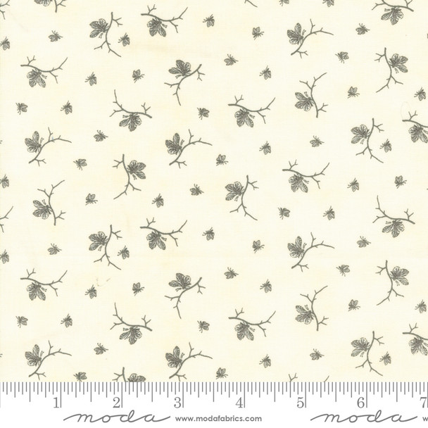 Moda Collections for a Cause: Etchings 44338-11 Brave Butterfly Parchment Charcoal | Per Half Yard
