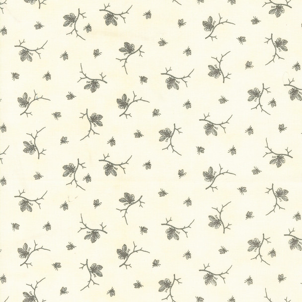 Moda Collections for a Cause: Etchings 44338-11 Brave Butterfly Parchment Charcoal | Per Half Yard