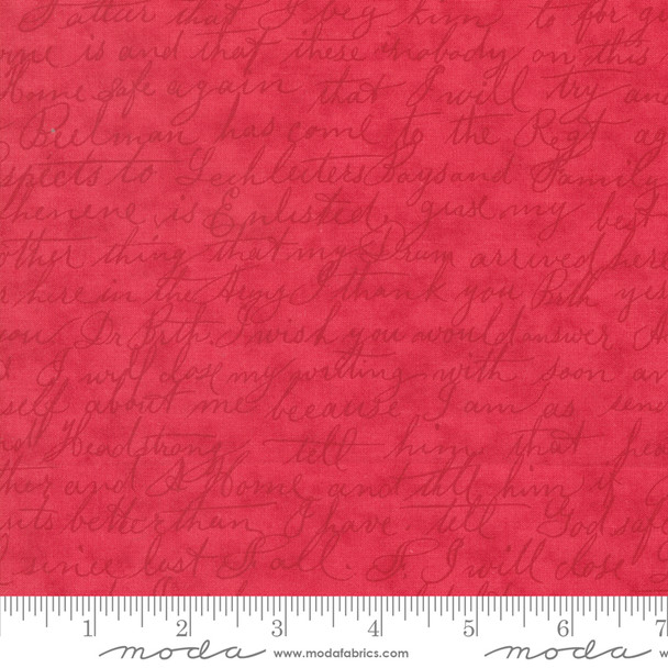 Moda Collections for a Cause: Etchings 44337-13 Wise Words Text Red | Per Half Yard