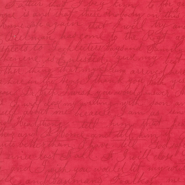 Moda Collections for a Cause: Etchings 44337-13 Wise Words Text Red | Per Half Yard