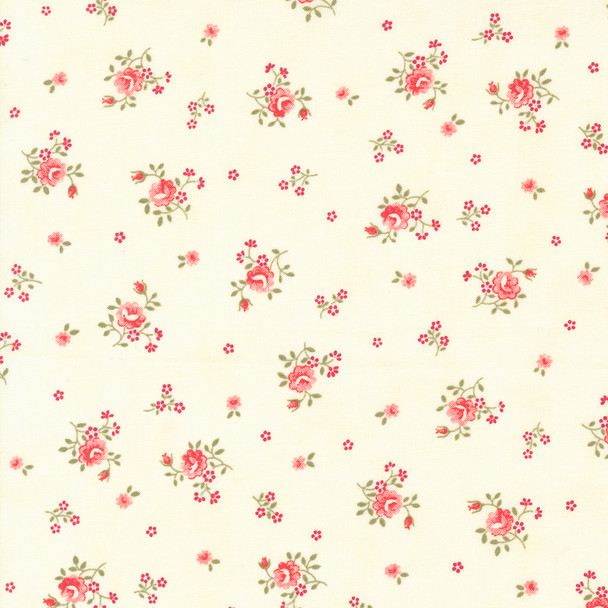 Moda Collections for a Cause: Etchings 44336-11 Peaceful Posies Parchment | Per Half Yard