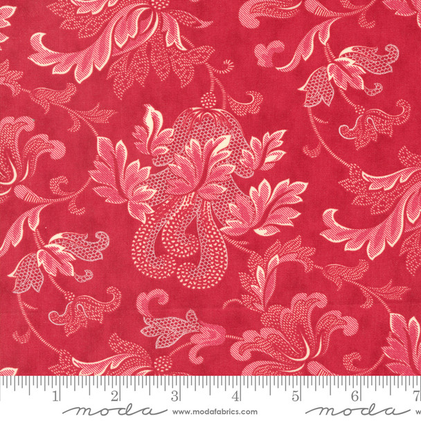 Moda Collections for a Cause: Etchings 44335-13 Damask Scroll Red | Per Half Yard