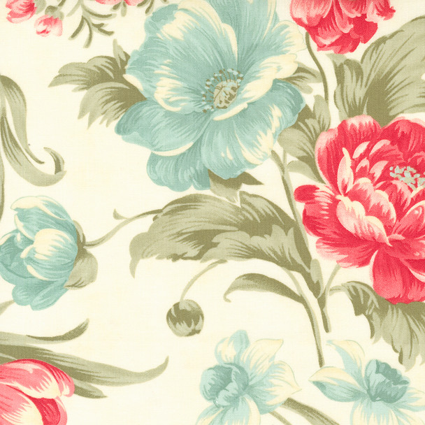 Moda Collections for a Cause: Etchings 44330-11 Bold Blossoms Lg Parchment | Per Half Yard