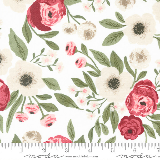 Moda Lovestruck by Lella Boutique 5190 11 Cloud Gardensweet Floral Roses | Per Half Yard