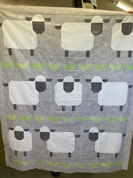 Baa Baa Baby Sheep Quilt Kit, featuring On The Farm Fabrics from Moda