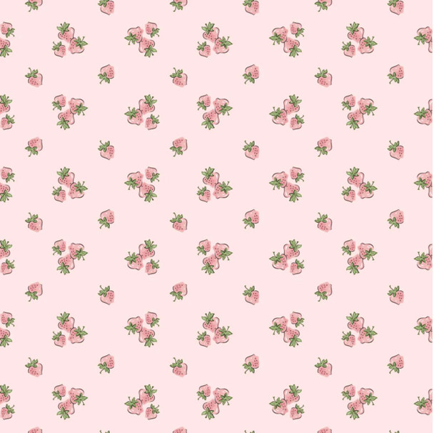 Poppie Cotton| Garden Party GP23303 Strawberry Fields Blush | Sold By Half-Yard