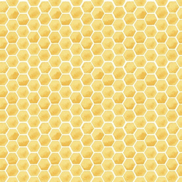 Henry Glass Buzzy Bee 950-40 Honeycomb Honey Yellow | Per Half Yard