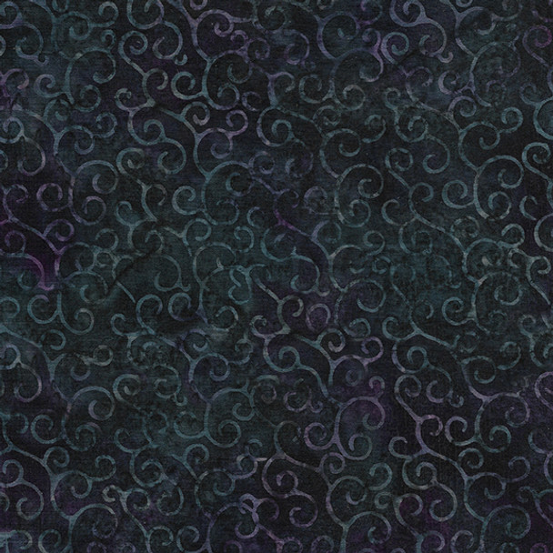 Island Batik 112345595 Swirl Blue Midnight Blue | Per Half Yard