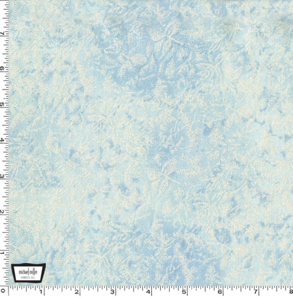 Michael Miller Fairy Frost Pearlized Metallic Cloud  Blue| Per Half Yard