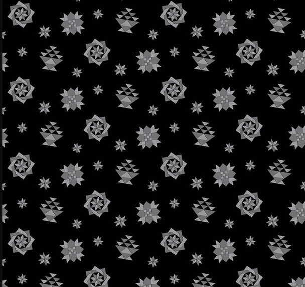 Riley Blake Spring Barn Quilts | Black Quilt Blocks C14332-Black | Per Half Yard