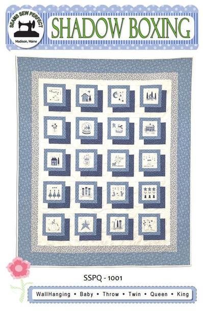 Shadow Boxing Quilt Pattern - For 5 inch Squares - Make 6 Different Sizes