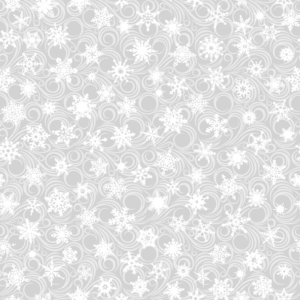 Northcott Big Chill MINKY 60" MK10474-90 Gray with White Snowflakes | Sold By Half-Yard