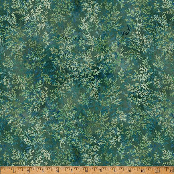Hoffman Tree Line W5436-31 Ditsy Leaves Emerald Blender | SOLD BY THE HALF-YARD