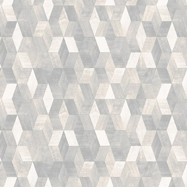 Blank Quilting Purely Neutral 3520-90 Grey Harlequin Abstract | SOLD BY THE HALF-YARD