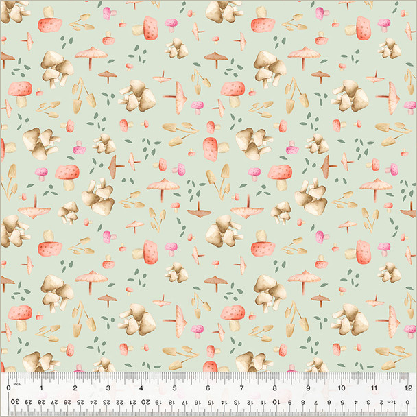Windham Fabrics Petal Pixies 54278-7 Mushroom Garden Mist | SOLD BY THE HALF-YARD