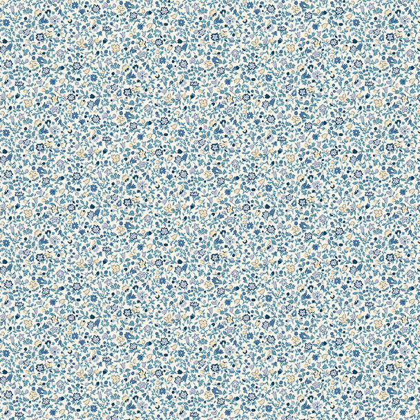 Liberty of London Denim Florals 01667404A Posy Haze A | SOLD BY THE HALF-YARD