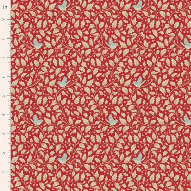 Tilda Merry Little Christmas Holly Red 100621 | SOLD BY THE HALF-YARD