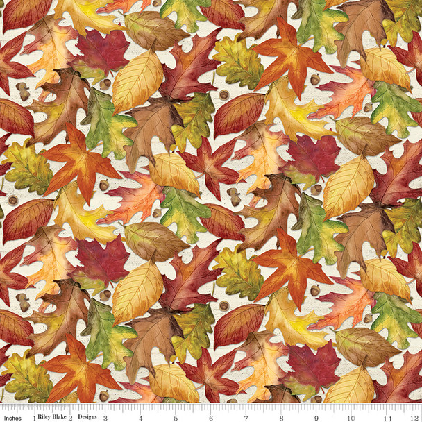 Riley Blake Covered Bridges in Fall C16215 MULTI Fall Leaves Multi | SOLD BY THE HALF-YARD
