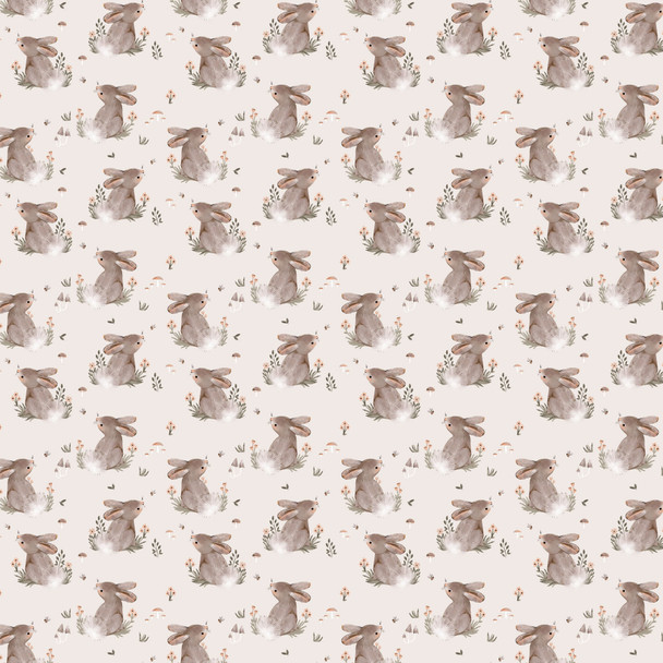 Figo Blossom Breeze RC91019-11 Bunnies Cream | SOLD BY THE HALF-YARD